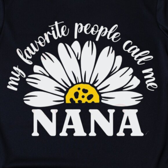 My Favorite People Call Me Nana Shirt, Nana Flower Graphics Shirt, Gift shirt - Picture 3 of 3